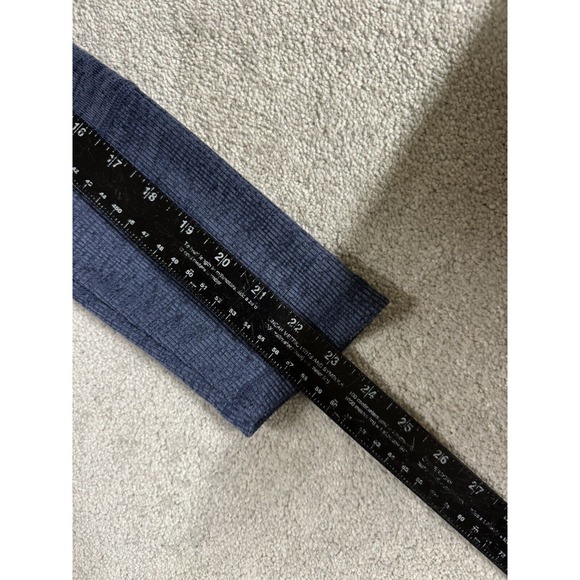 Athleta Womens Medium Blue Blissful Sharkbite Shale Heather Pullover Knit - Picture 8 of 8